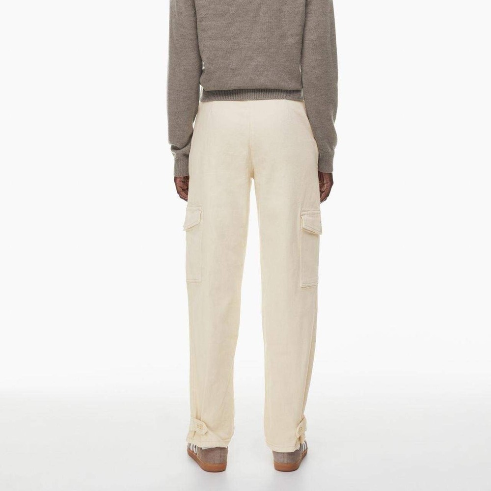 Wilfred Free Aritzia Cream High Waisted Button Fly Cargo Pants Womens 6 Utility - Picture 5 of 10